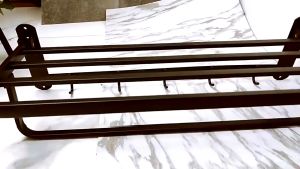 [OKLIFE.SG]SUS 304 Stainless Steel Gun Grey  Bathroom Towel Rack Kit