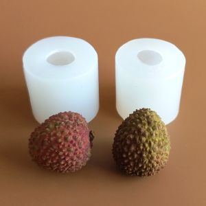 Litchi Fruit Shape Silicone Ice Cream Block Mousse Cake Jelly Ice Cube Candle Kitchen Baking Mold Food Grade Silicone Candle