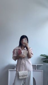 [Basica Moda] 2270 Atasan Top Baju Blouse Kemeja Wanita Anjelina Tencel Import