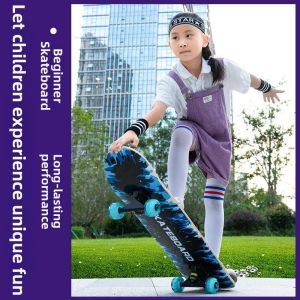 LIWAN | Beginner LED Light Double Kicktail Skateboard Maple