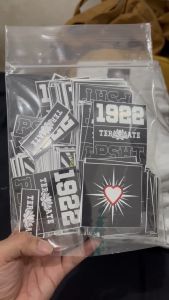 Stiker PSHT Vinyl Glossy Anti Air Hati Bersinar Lambang Aksesoris Utuk mobil Motor HP PHST 1922 Vinil -  5PCS