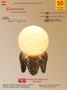 HADLITE | Natural Marble Modern Bedside Lamp