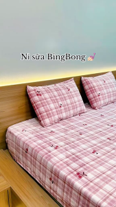 Bộ ga gối 3 món nỉ nhung sữa siêu mềm mịn chất nỉ nhung giữ ấm tốt dành cho mùa đông đủ kích thước m6-m8-2m2