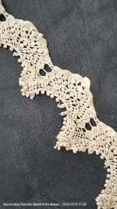 (Per Meter) RDB378 Renda Prada Cantik Krem Lebar 8Cm