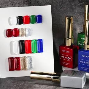 9Pcs Color Gel Set 15ml Brick Red Gel Nail Polish Pure Soak No Wipe Nail Gel Polish Suitable Gel Nail Kit for Beginner