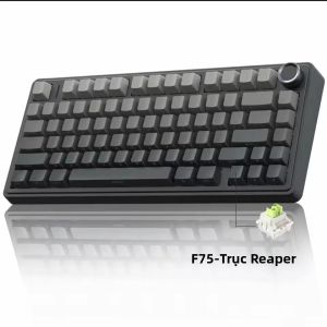 AULA | Bàn Phím Cơ Không Dây AULA F75 75% Có Đèn Nền RGB Hot-swappable Keycap PBT Kết Nối 2.4GHz/Type-C/BT5.0 Cho Máy Tính Để Bàn & Laptop