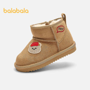 Balabala đi tuyết cho trẻ em Giày ủng cao đến mắt cá chân bé gái dày ấm áp