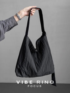VibeRing Lazy Life Minimalist Style Tote Bag Casual Single Shoulder Cloth Bag Spring Summer New Arrival Urban Simple Design