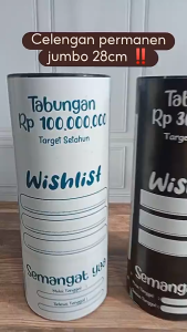 Celengan Target JUMBO XXL BESAR 150 JUTA 200 JUTA PERMANEN target setahun promo murah KARAKATER