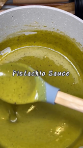Pistachio Cream Sauce 1kg | Creamy & Crunchy Pistachio Spread | Dessert Topping for Kunafa Cake Ice Cream | Bakery Ingredient Best Seller