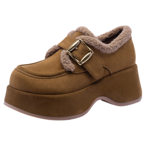 Josiny | Thick Sole Winter Loafers Women