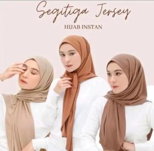 Hijab Instan Segitiga Jersey Citra Kirana Bahan Premium Anti Gerah Ikhriar id Nyaman Digunakan Seharian