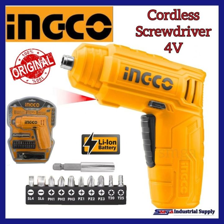 Ingco Cordless Screwdriver 4V CSDLI0402 Lazada PH
