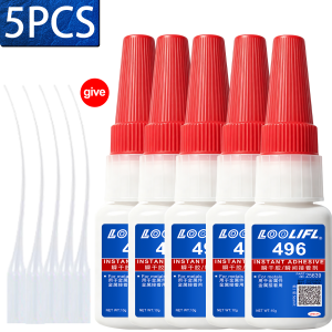 LOOLIFL | Fast Setting Super Glue All Purpose Instant Adhesive Transparent Strong Bond For Projects Home Repairs Metal Plastic Wood DIY