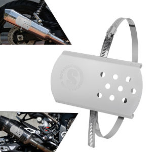 For Universal Motorcycle Exhaust Heat Shield Cover Muffler Link Pipe Protector Guard Motor Anti-scalding Cover Accessories