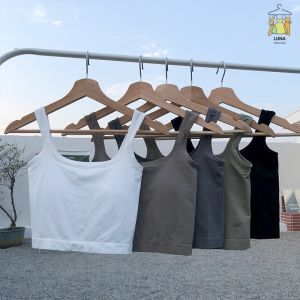 เสื้อชั้นในผญ เสื้อในชุดชั้นในหญิง สีเหลือ ขนาด M แบบ L1018 มีฟองน้ำในตัว แบบครึ่งตัว แนวครอป รหัส L1018