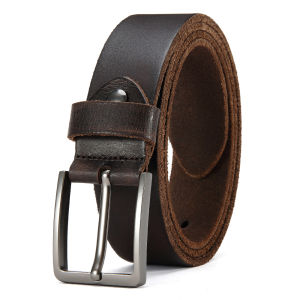 Genuine Leather For Mens High Quality Buckle Jeans Cowskin Casual Belts Business Cowboy Waistband Male Fashion Designer