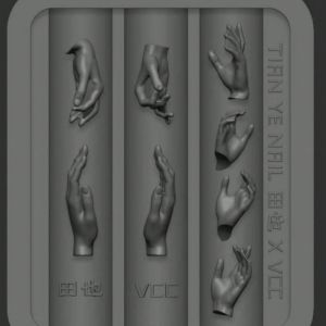 other | 1pc Fatimas Hand Nail Art Mold 3D Transparent Silicone Mold for DIY Nail Decoration And Artistic Jewelry