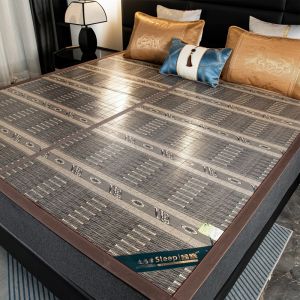 Dual-side Cool Bamboo Mat Foldable Single/Double Bed
