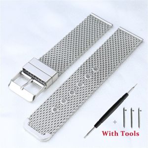 18mm 20mm 22mm 24mm Quick Release 1.0 Thick Wire Stainless Steel Braiding Watch Strap Metal Milanese Watch Band Bracelet