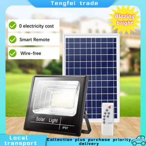 2000W Solar Light  LED Outdoor Sensor Solar Flood lamp Super bright Waterproof With Remote Control With Panel