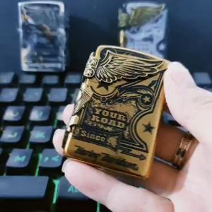 Bật Lửa Zippo Emblem Harley Davidson Đời La Mã K-XII ( Tặng Kèm Đá Bấc ) - Hộp Quẹt Xăng Đá Sưu Tầm Độc Lạ