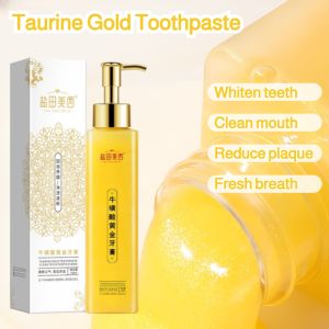 【White Toothpaste】Liquid Toothpaste Bright White Factor Clean Mouth Reduce Plaque Fresh Breath牛磺酸黄金牙膏