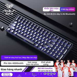 AULA | Bàn Phím Cơ Không Dây Tri-Mode Bluetooth Đổi Switch Nhanh Thoải Mái 99 Phím