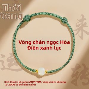 FUJINJIA | Dây Chuyền Tay Đan Đỏ Với Hạt Ngọc Phúc Đức