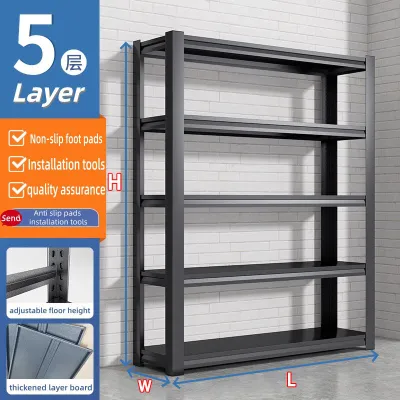 Storage Shelf Adjustable Boltless Shelving 3-6 Tier Metal Storage Shelf Adjustable Shelf Waterproof & Rustproof Sturdy and Durable Suitable for home warehouse and supermarket