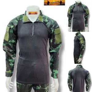 เสื้อคอมแบทดิจิตอลทบ  เสื้อยุทธวิธี เสื้อคอมแบทเชิ๊ต  เสื้อแจ็คเก็ตทหาร Combatshirt เนื้อSpandex เกรดไทย