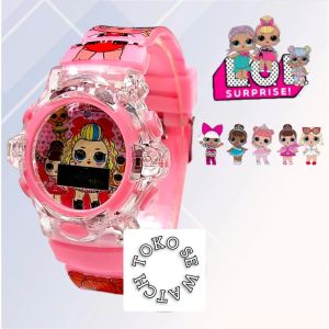 COD Jam Tangan Anak Cewek Digital Karakter LOL Lampu dan Music melody