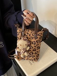 MIRUIDUO | Trendy New Style Leopard Print Faux Fur Crossbody Bag