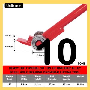 10 ton Lifting crowbar wheel heavy machine cargo inv hardware tools heavy load hand Toe jack cargo trolley 180 degree