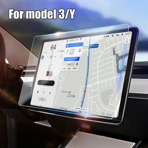 Tempered Glass for Tesla Model 3 Y Center Screen Navigation Protector Film Touchscreen Applicator Waterproof Modely Accessories