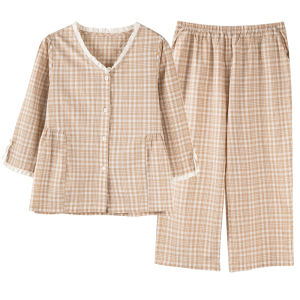 Bộ đồ ngủ nữ MiiOW vải cotton dài tay