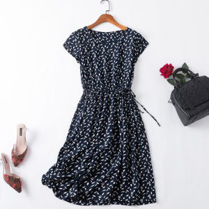 Summer New Cotton Silk Dress Mid-Length