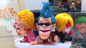 Bandai | Anime One Piece Q Version Figure Set 11PCS Luffy Zoro Sanji Chopper Ace Sabo PVC Action Figures Collectible Model Toys Gifts HO