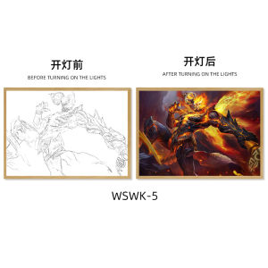 ไฟตกแต่งห้องเล่นเกมส์ ไฟตกแต่งห้องนอน สติ๊กเกอร์ตัวละคร สีสันสดใส สไตล์การ์ตูน เหมาะสำหรับวัยรุ่นและผู้ใหญ่