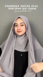 Pashmina Instan Oval Inner Ninja Menutup Leher