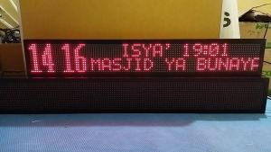 Jadwal Sholat GPS 20x170cm Merah Wifi Android