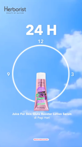 Herborist Juice For Skin Body Serum 180ml Mencerahkan Kulit Kusam 5X Vitamin E | Juice For Skin Cooling Burst Lotion Serum - 180 ml Mencerahkan & Menyegarkan Kulit | Juice For Skin Gluta Booster Lotion Serum SPF 30 PA+++ 180ml Mencerahkan & Proteksi Kulit