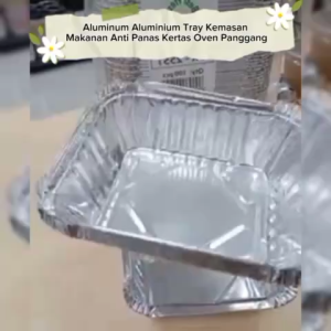( 1 PACK 100 PCS ) ALUMUNIUM TRAY KEMASAN MAKANAN ELEGAN / CETAK KUE MULTIFUNGSI BERBAGAI UKURAN