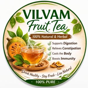 Vilvam Fruit Tea 100% Natural Herbal Drink Supports Digestion Relieves Constipation Cools the Body Healthy Stay Fresh Pure