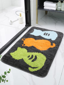 Quick Dry Bathroom Mat Toilet Entrance Door Mat Absorbent Home Use Bedroom Door Mat Non Slip Rectangle Home Textile Floor Mat