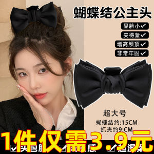 Black Double-Sided Butterfly Knot Hair Clip Womens New 2025 Princess Style Hair Clip Shark Tail Hair Accessory Hair Card