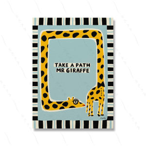 Funny Cartoon Dachshund Dog Poster and Print Giraffe Snake Jellyfish Alligator Animal Canvas Wall Art Picture For Kid Decor Gift