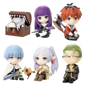 Bandai | Frieren Beyond Journey S End Figure Collectible Chibi Statue Desktop Decor Gift For Anime Fans cartoon kawaii model doll toy