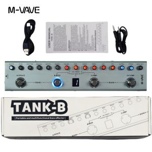 M-VAVE Tank-B/G/MINI Bass Multi-FX Pedal | 36 Presets w/9 Preamp & 8 IR Slots | 3 Mod/Dly/Rvb FX Chains | Type-C Rechargeable
