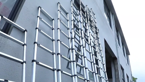 REAIM Heavy Duty Telescopic Aluminum Straight Ladder Portable Single-Side Extension Ladder with Anti-Slip Steps for Home and Construction
